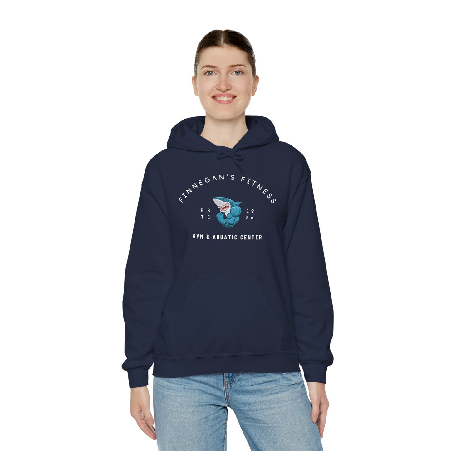 Shark Gym Hoodie – Finnegan’s Fitness & Aquatic Center Sweatshirt
