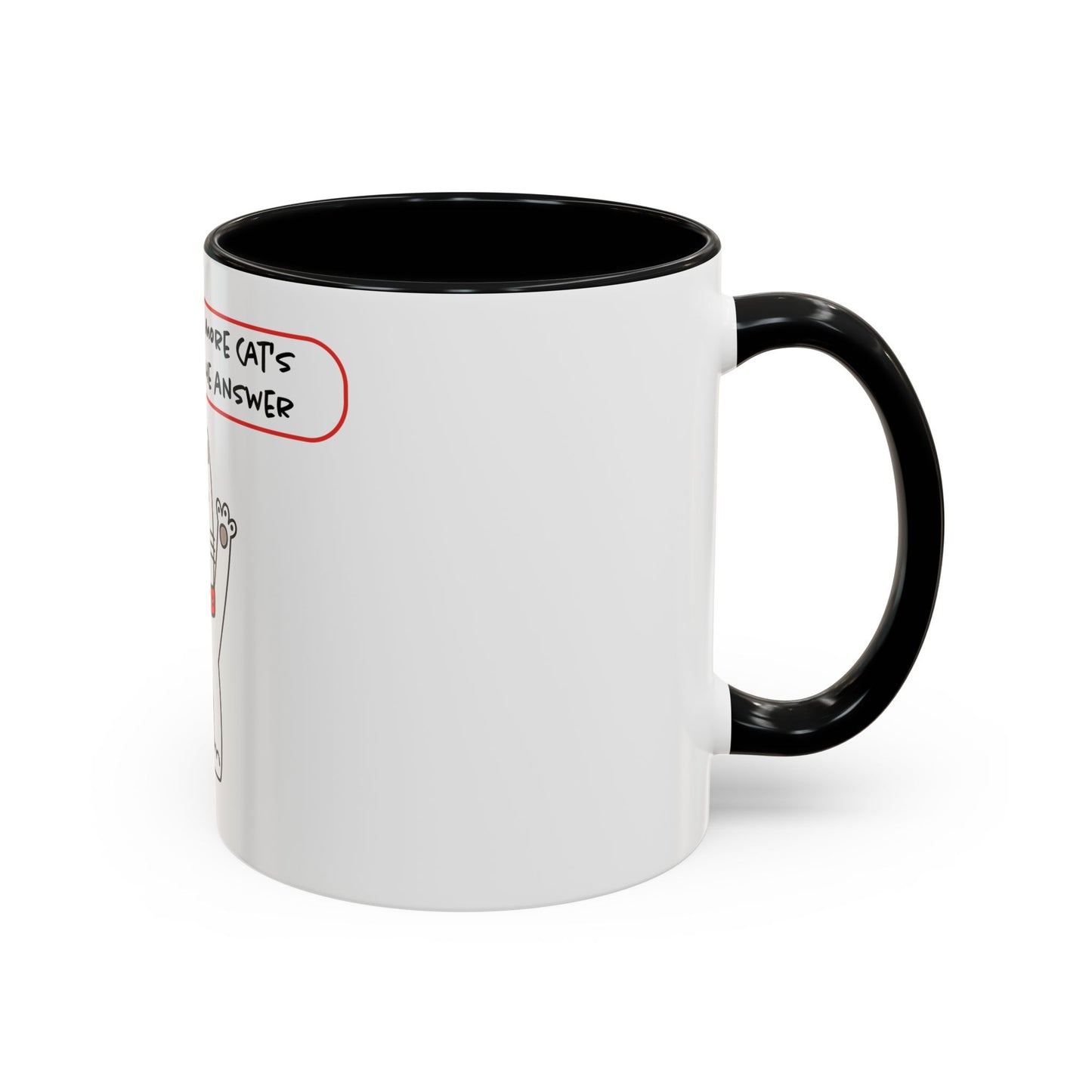 Oliver Says More Cats Is The Answer. Accent Coffee Mug, 11oz