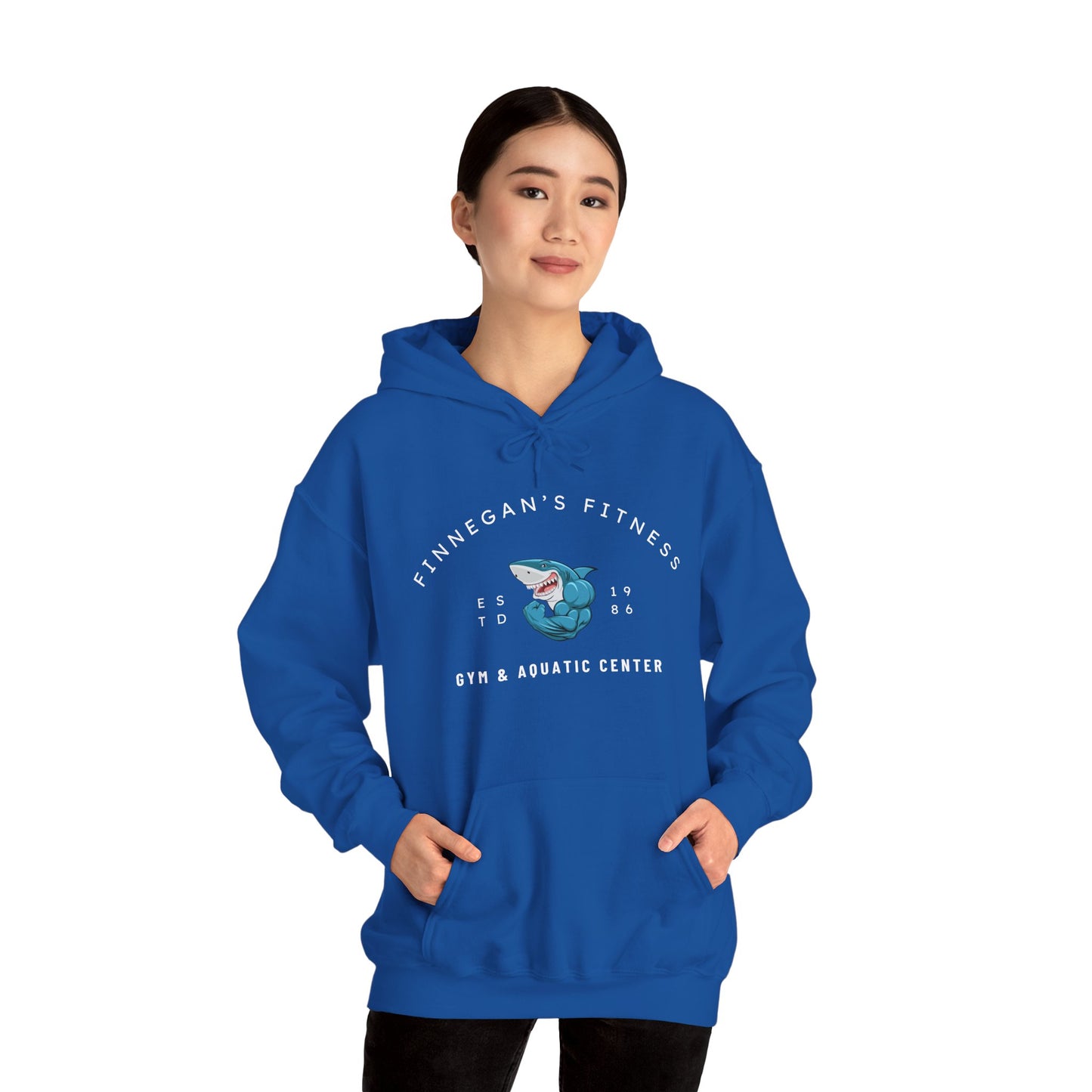 Shark Gym Hoodie – Finnegan’s Fitness & Aquatic Center Sweatshirt