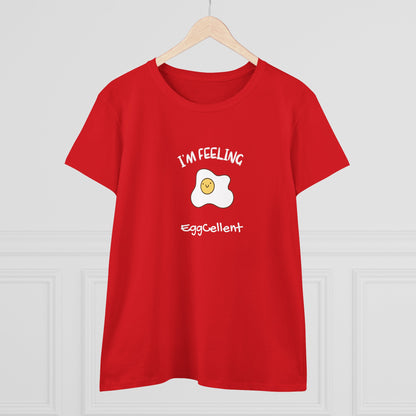 I'm Feeling EggCellent Tee – Women’s Funny Egg Graphic T-Shirt