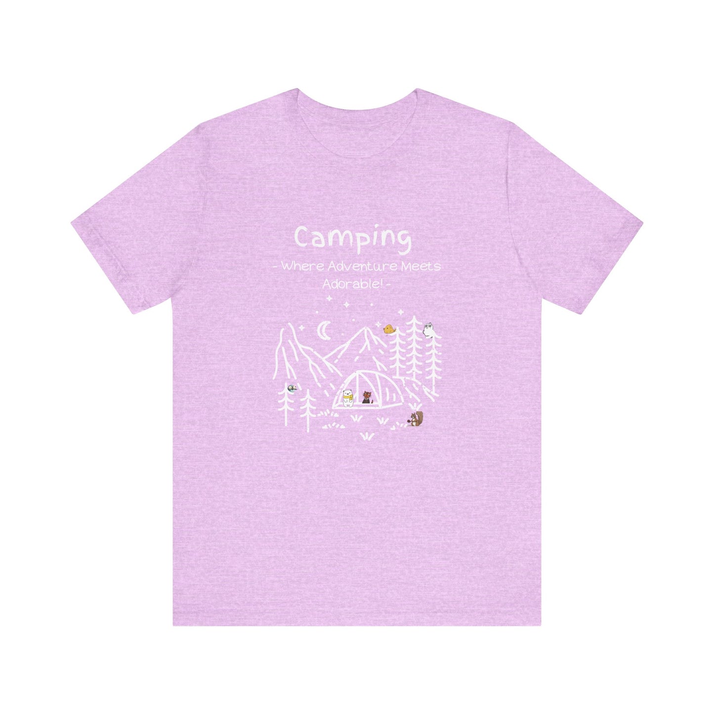 Camping. Where Adventure Meets Adorable.  Unisex Short Sleeve Tee