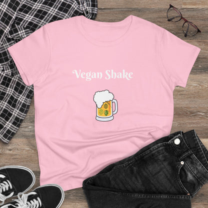 Vegan Shake.  Women's Midweight Cotton Tee