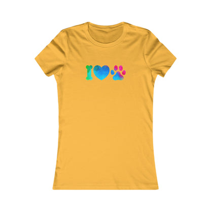I Heart Paws. Women's Favorite Tee