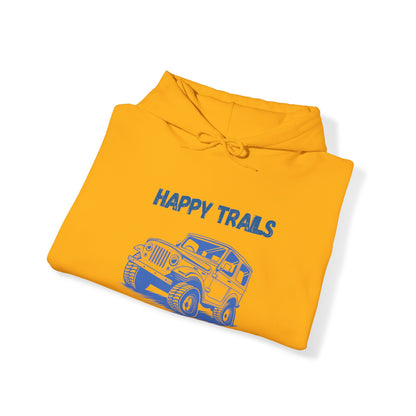 Exploring Happy Trails In a Jeep. Unisex Hooded Sweatshirt.