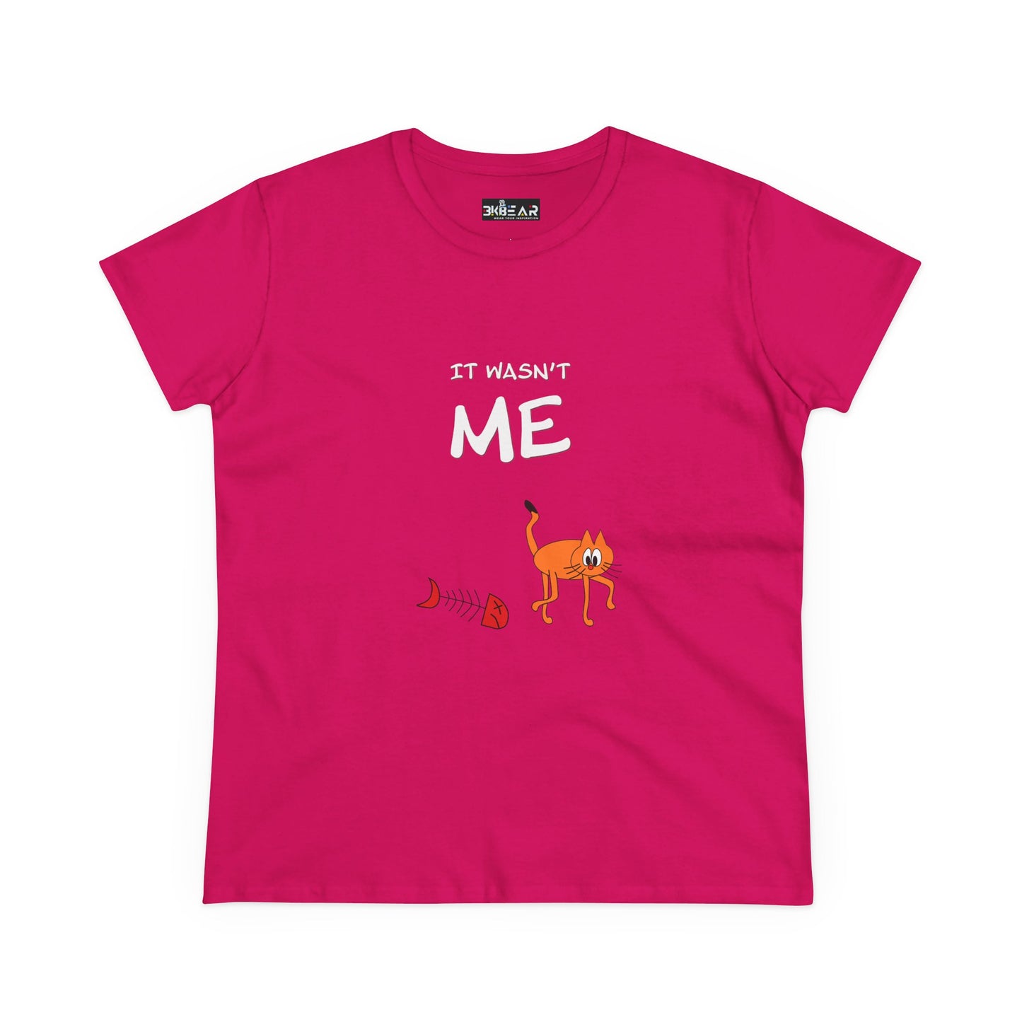 Leo The Cat Didn't Do It. Women's Midweight Cotton Tee