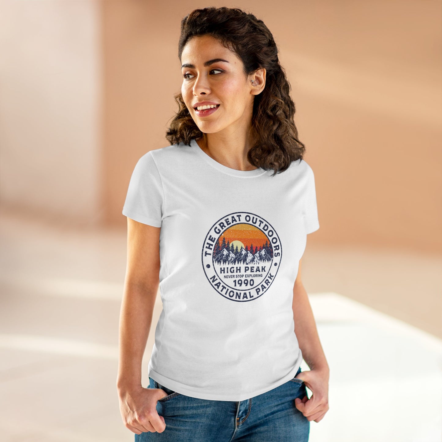 Never Stop Exploring – National Park T-Shirt for Women