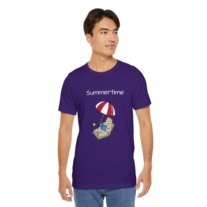 Summertime. Bear.  Unisex Jersey Short Sleeve Tee