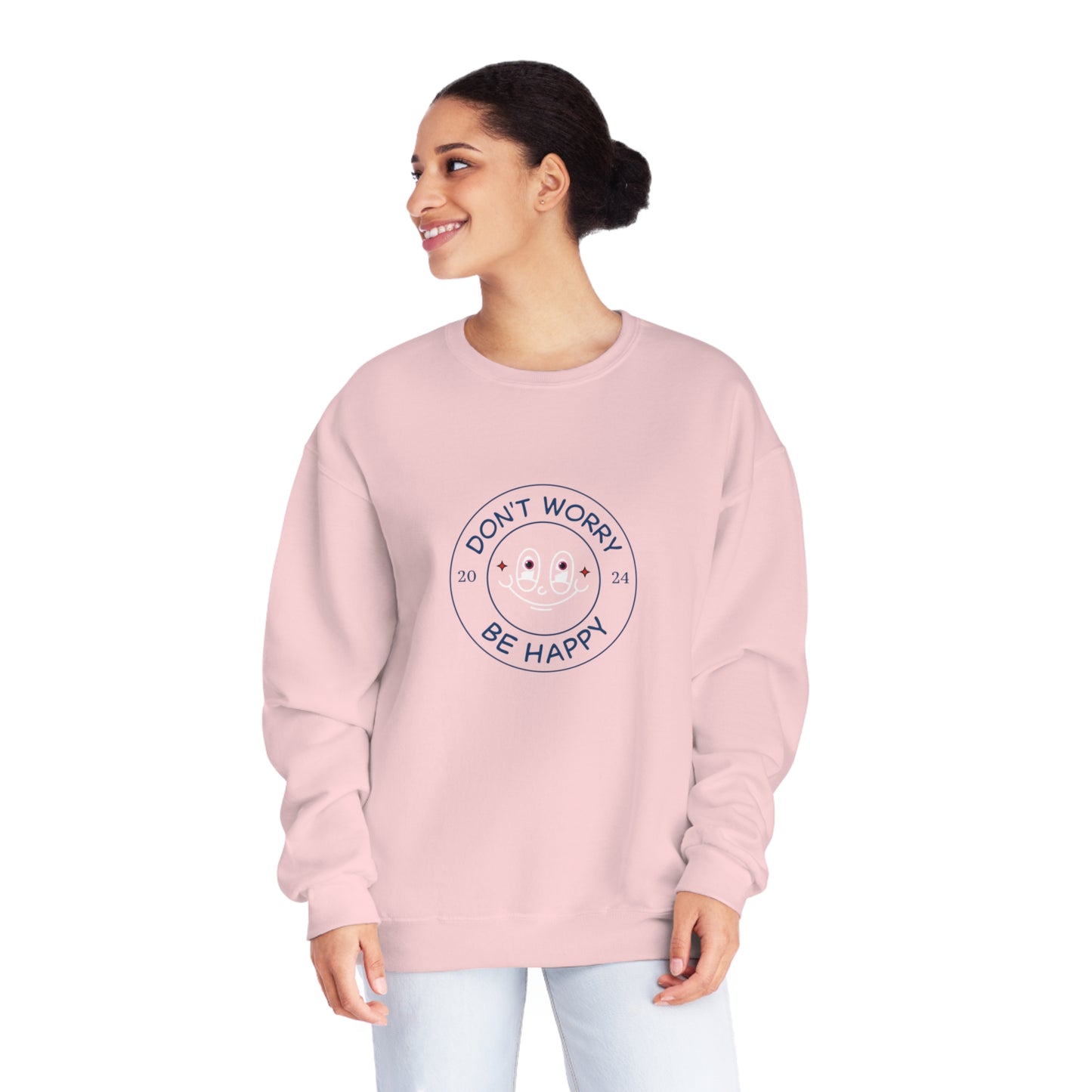 Don't Worry. Be Happy.  Unisex NuBlend® Crewneck Sweatshirt