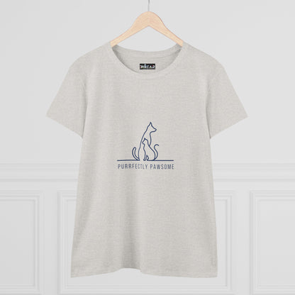 Purrfectly Pawsome – Dog And Cat Lover T-Shirt For Women