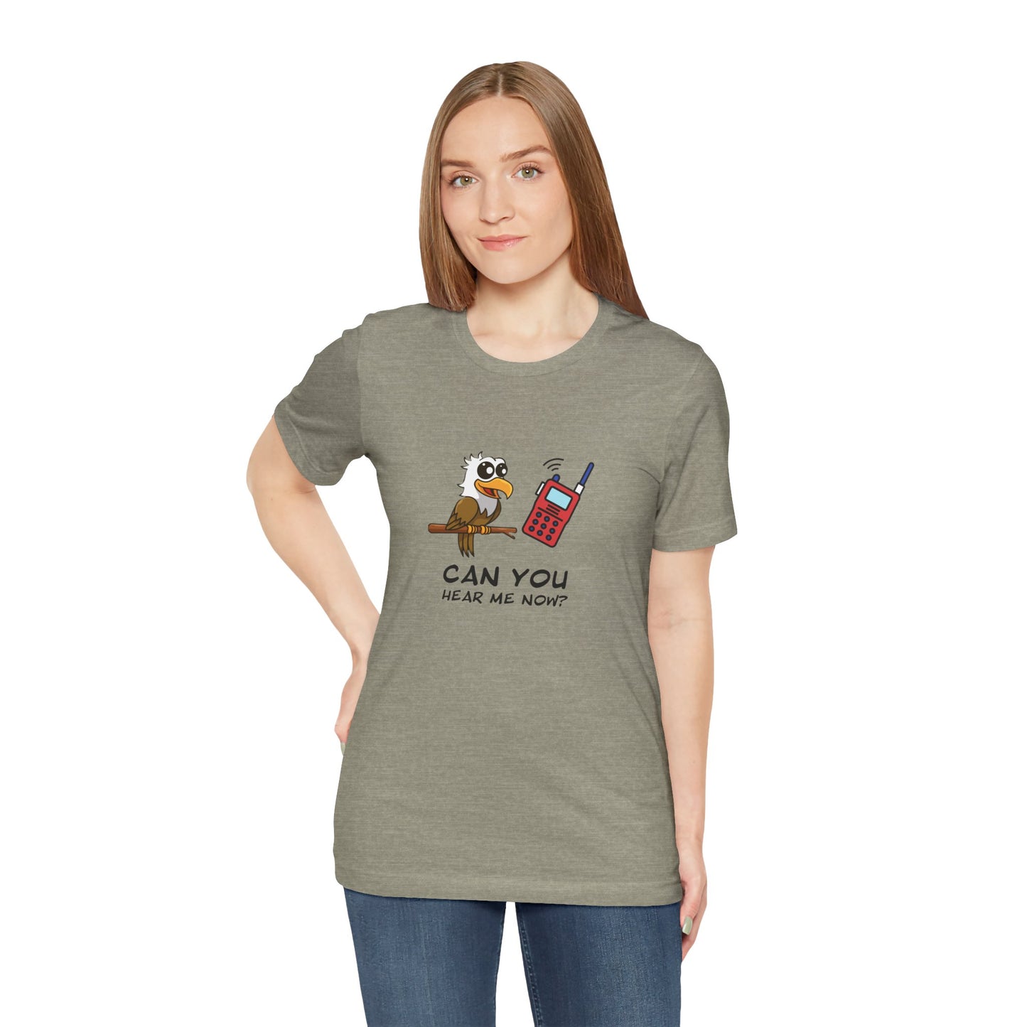 Burrowing Owl. Can You Hear Me Now? Unisex Jersey Short Sleeve Tee