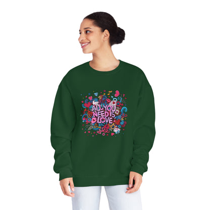 All You Need Is Love. Unisex NuBlend® Crewneck Sweatshirt