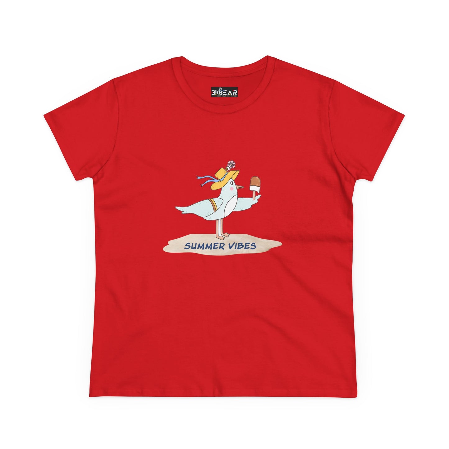 Regal Seagull Summer Vibes. Women's Midweight Cotton Tee