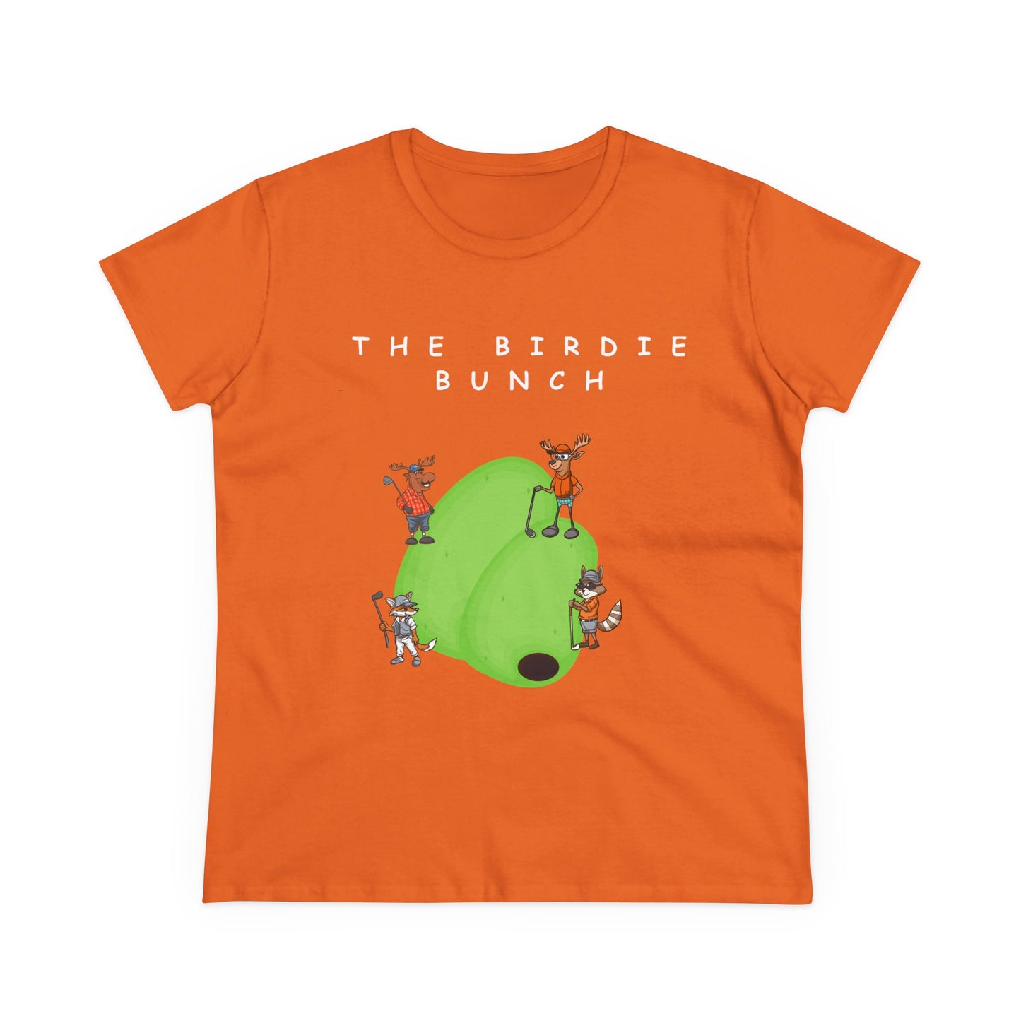 The Birdie Bunch.  Midweight Women's Cotton Tee.
