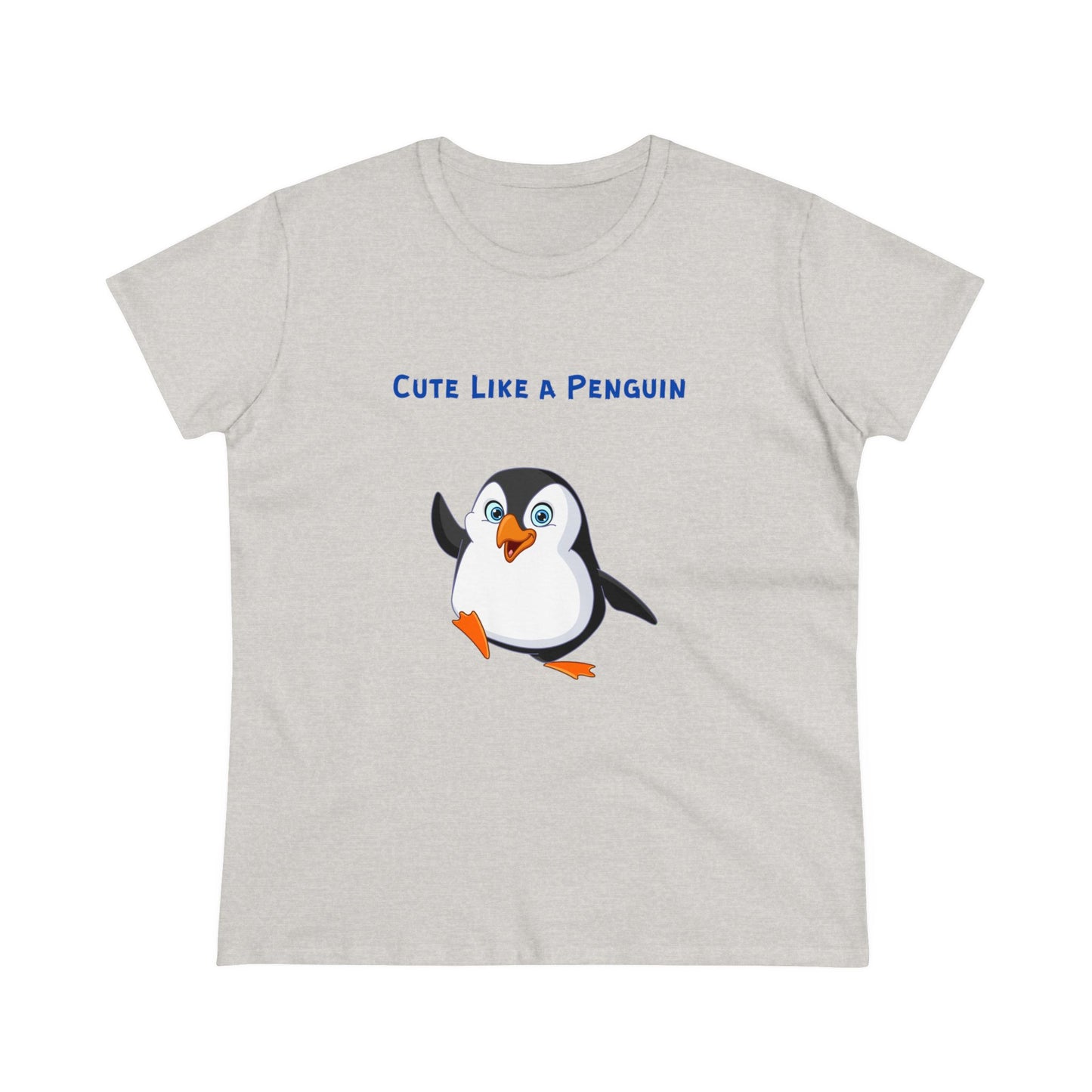 Cute Like a Penguin. Women's Midweight Cotton Tee