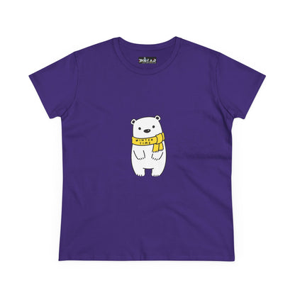 Winter Time BK Bear. .  Women's Midweight Cotton Tee