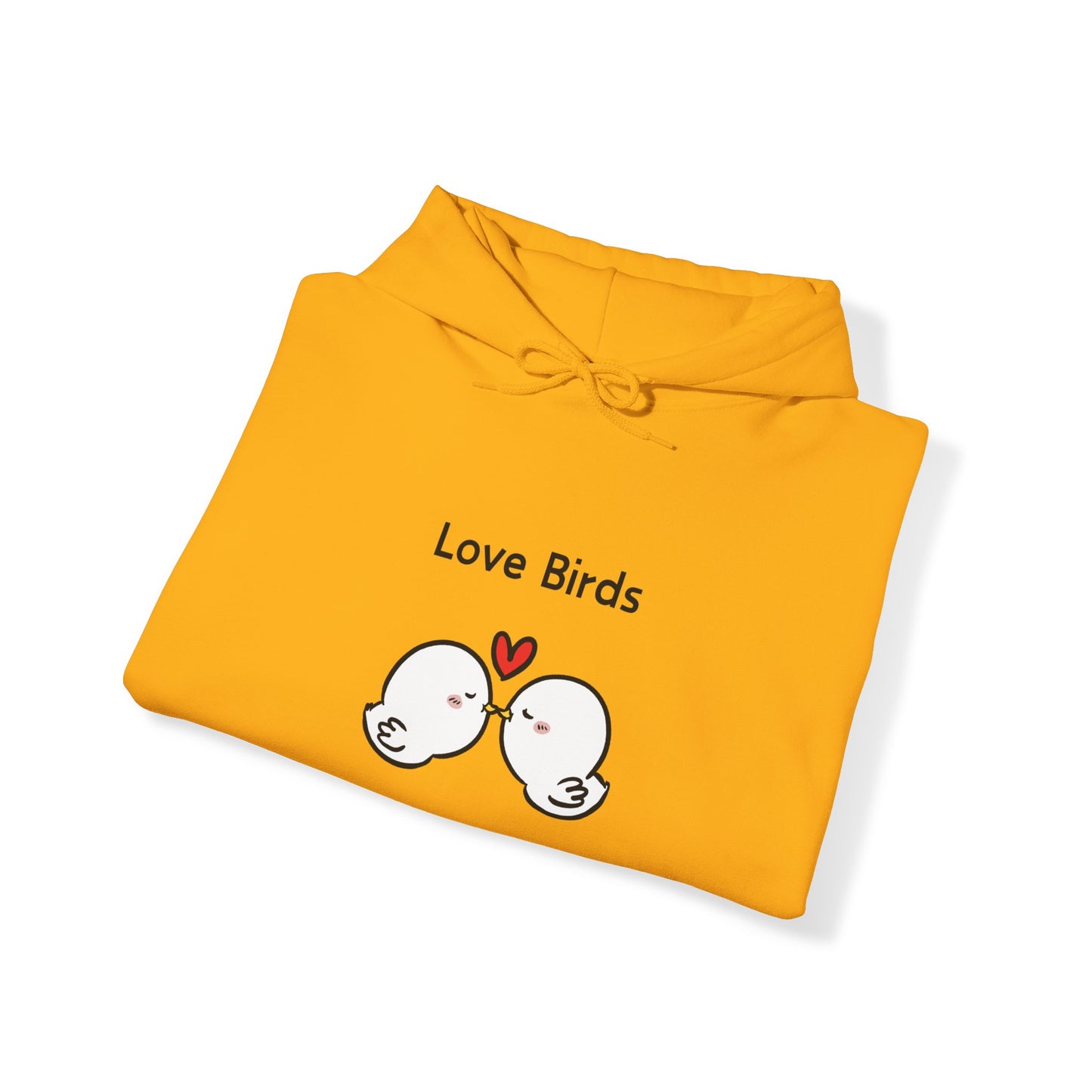White Canary Love Birds. Unisex Hooded Sweatshirt.