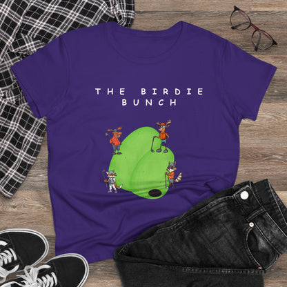 The Birdie Bunch.  Midweight Women's Cotton Tee.