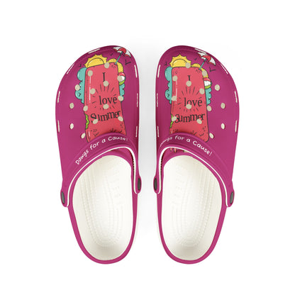 Summer Fun-Pink Rubber Clog - Fun Summer Vibe.