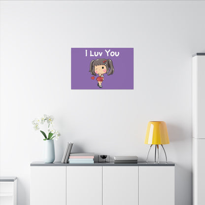 I Luv You. Canvas Gallery Wraps