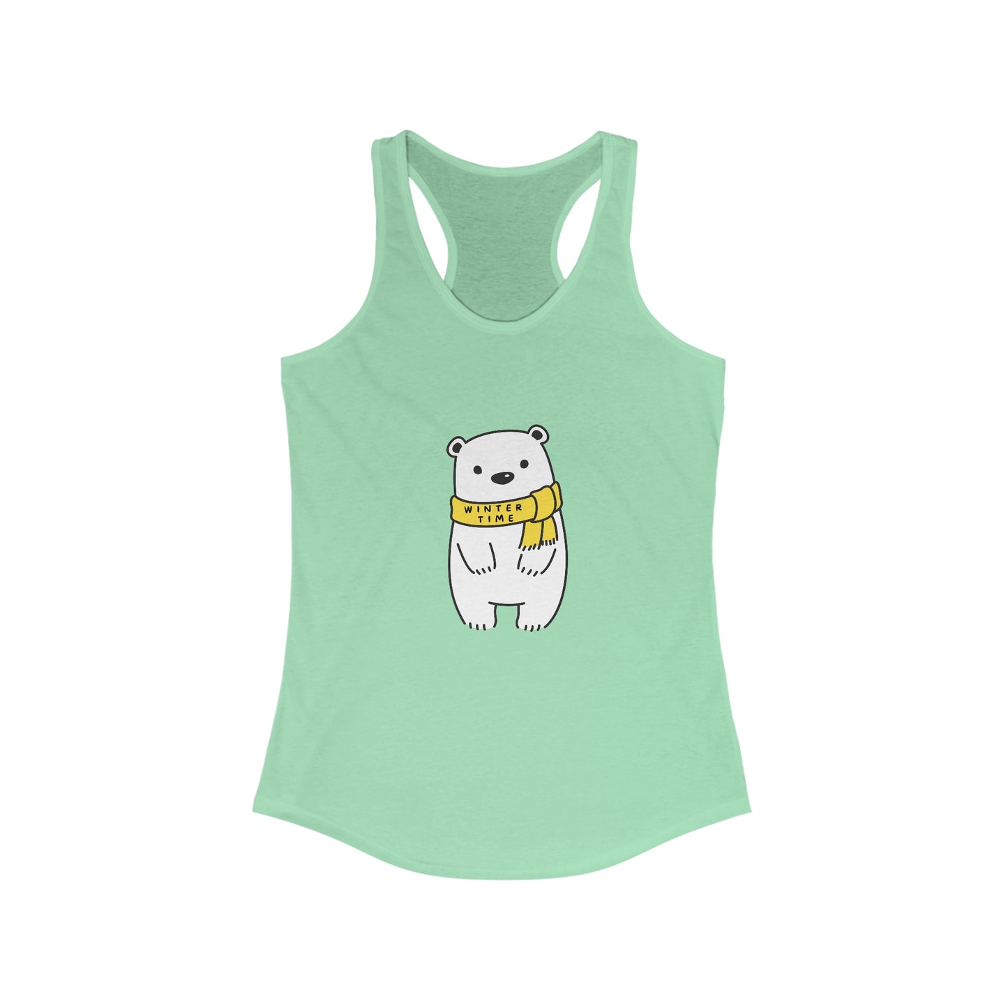 Winter Time BK Bear. Women's Ideal Racerback Tank