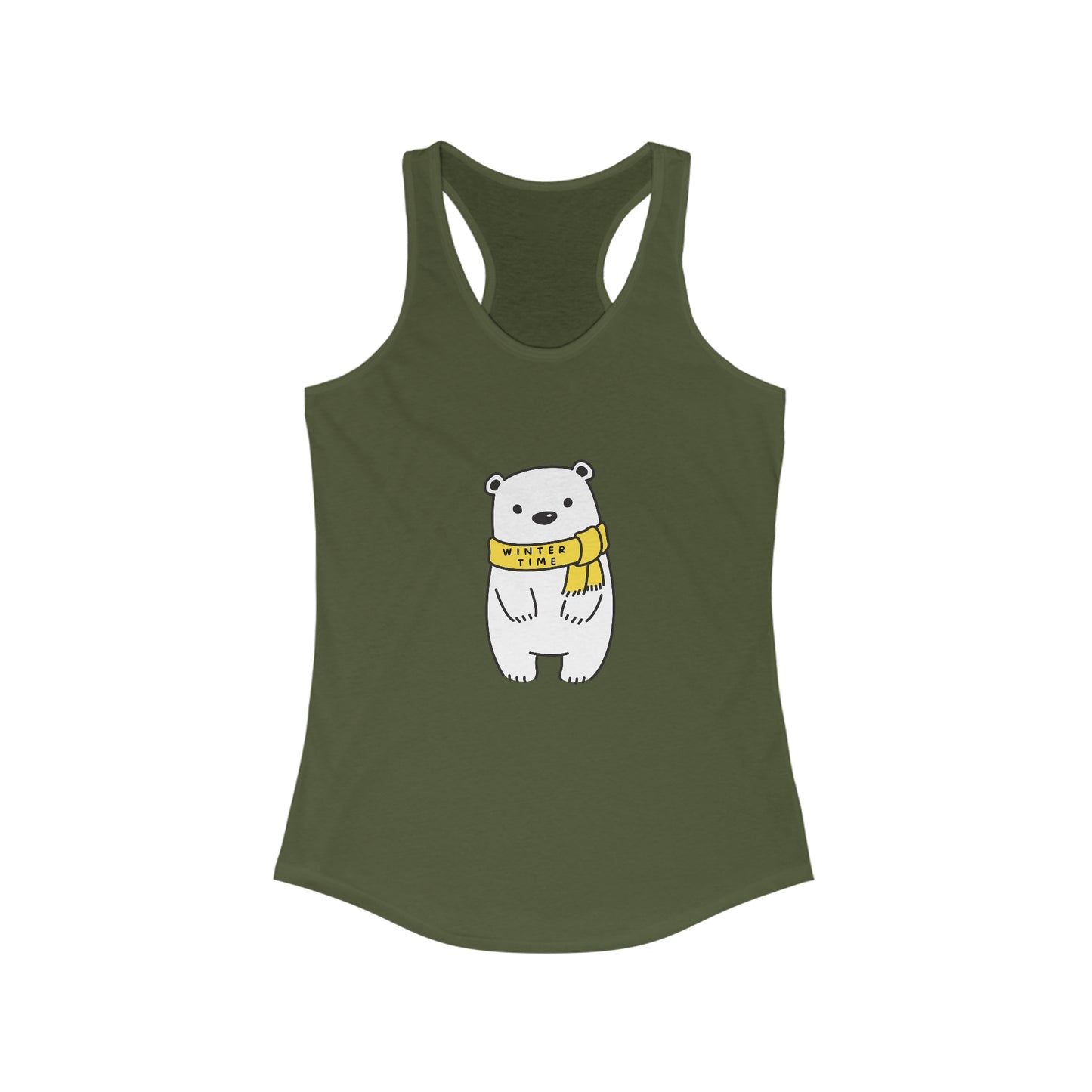 Winter Time BK Bear. Women's Ideal Racerback Tank