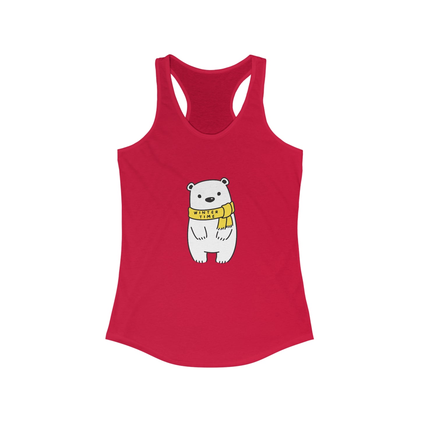 Winter Time BK Bear. Women's Ideal Racerback Tank