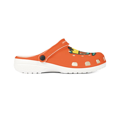 Summer Vibing Van Rubber Clogs For Men-Orange