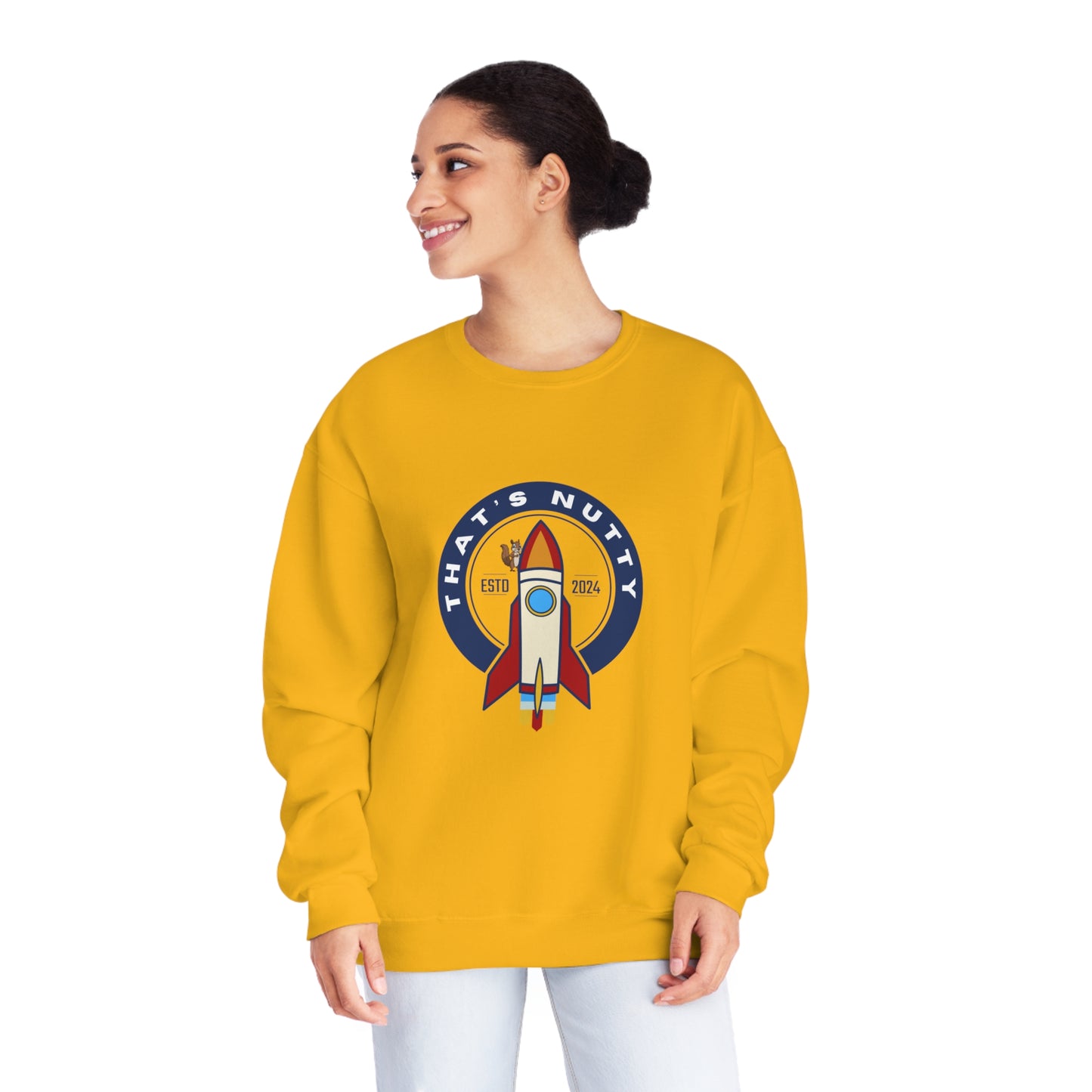 That's Nutty On A Rocket Ship..  Unisex NuBlend® Crewneck Sweatshirt