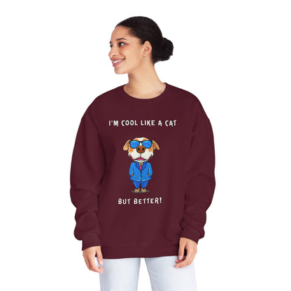 Chuck The Cool Dog. Unisex NuBlend® Crewneck Sweatshirt