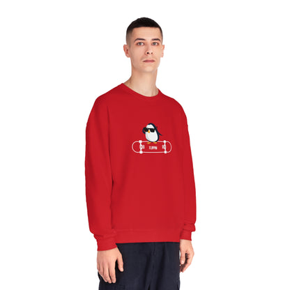 Adélie The Flippin Penguin. Unisex NuBlend® Crewneck Sweatshirt