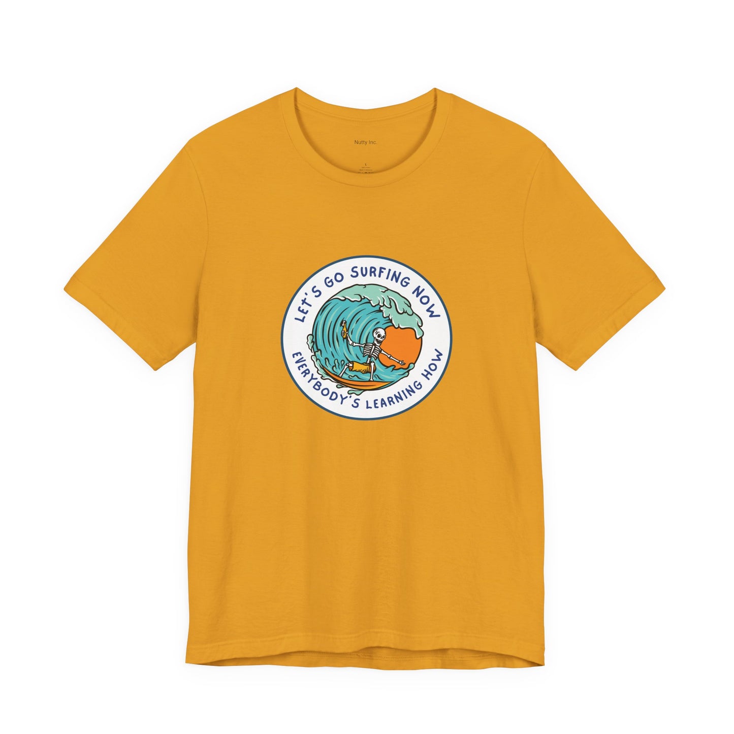 Let's Go Surfing Now. Everybody's Learning How. Unisex Jersey Short Sleeve Tee