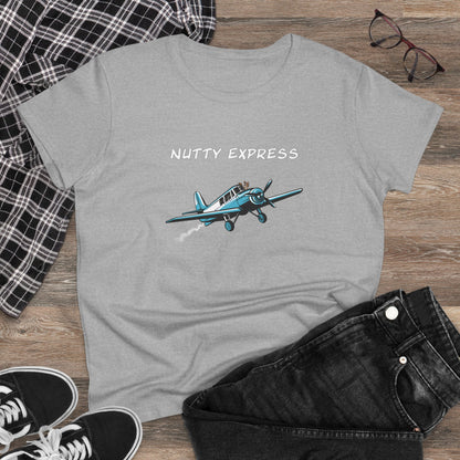 Nutty's Express Delivery. Always On-Time.. Women's Midweight Cotton Tee