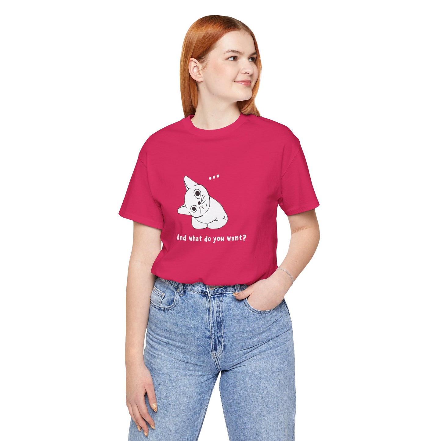 Vexing Cat Wondering What You Want. Unisex Jersey Short Sleeve Tee