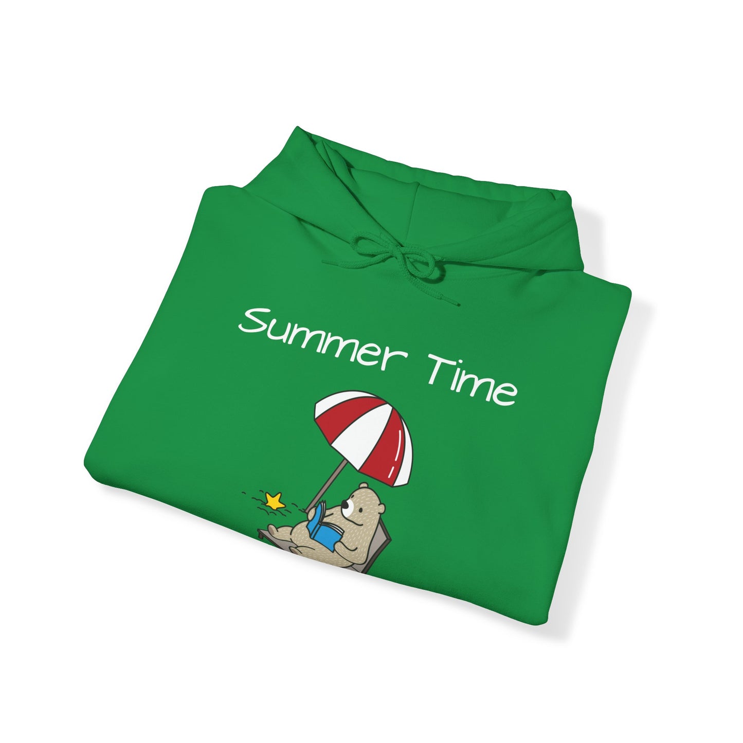 Summertime. Bear. Unisex Hooded Sweatshirt.