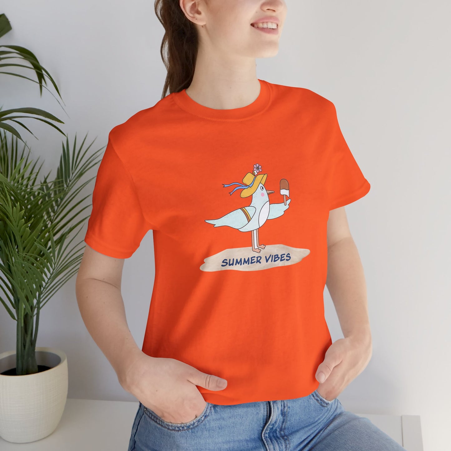 Regal Seagull Summer Vibes. Unisex Jersey Short Sleeve Tee