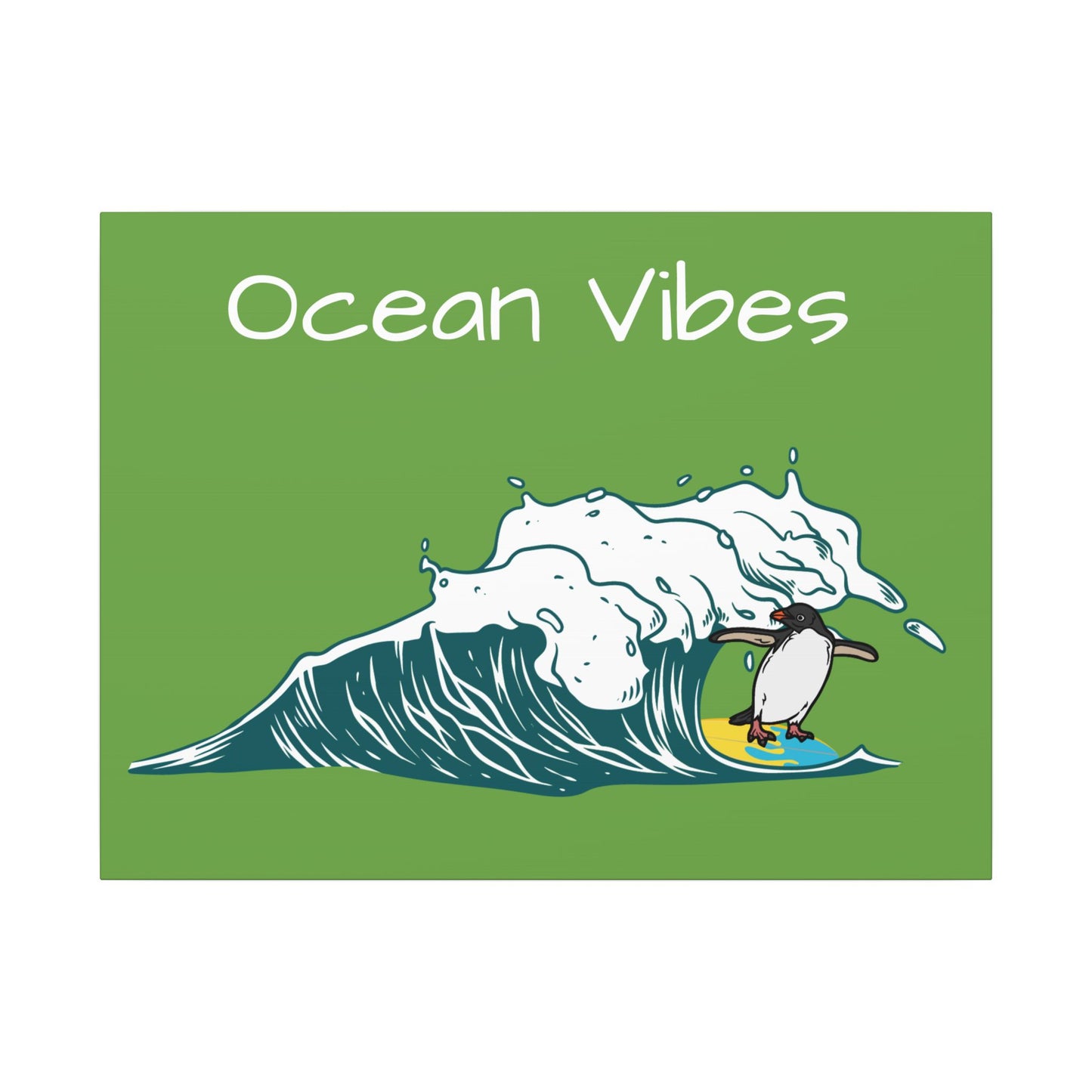 Ocean Vibes. Green Canvas Gallery Wraps