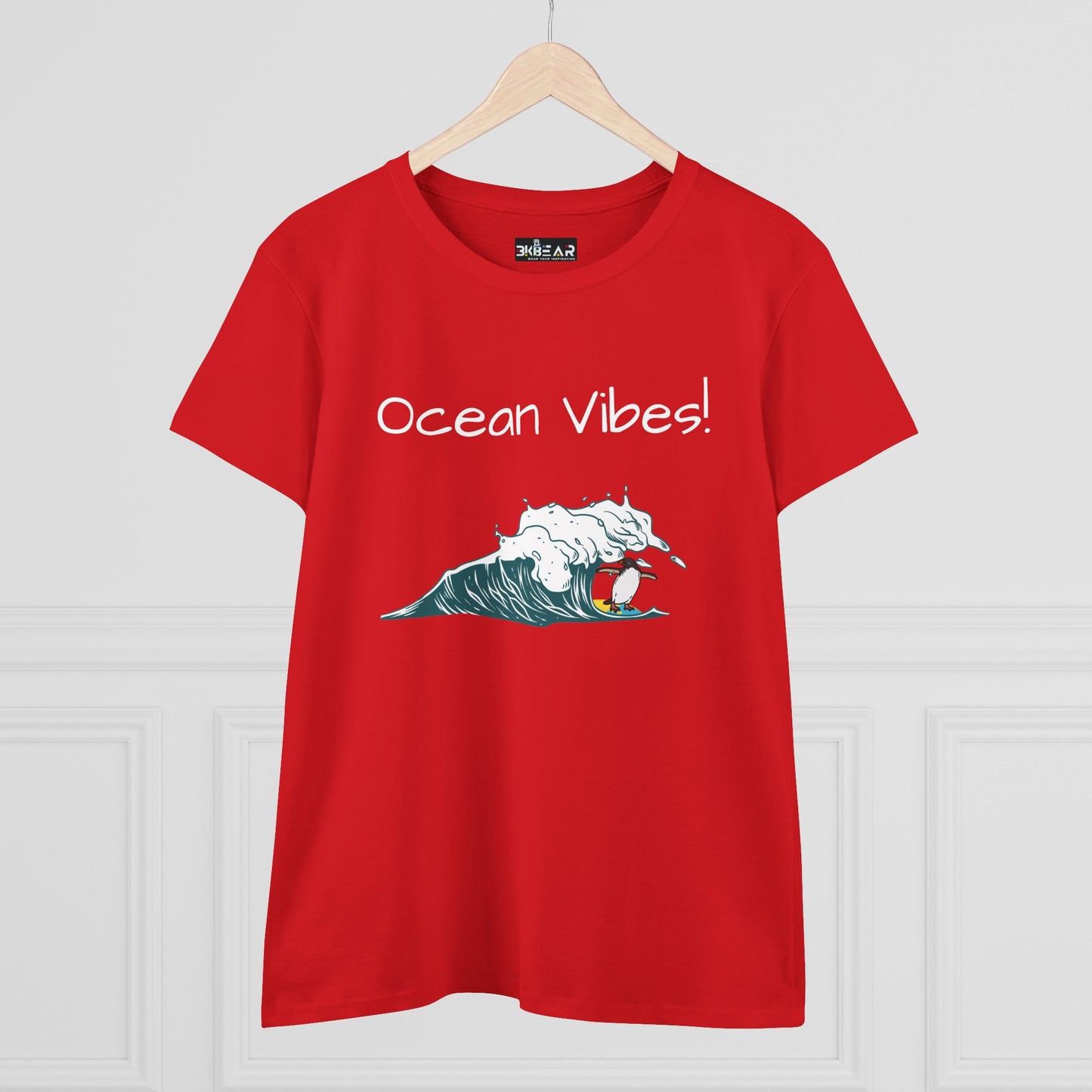 Ocean Vibes! Women's Midweight Cotton Tee