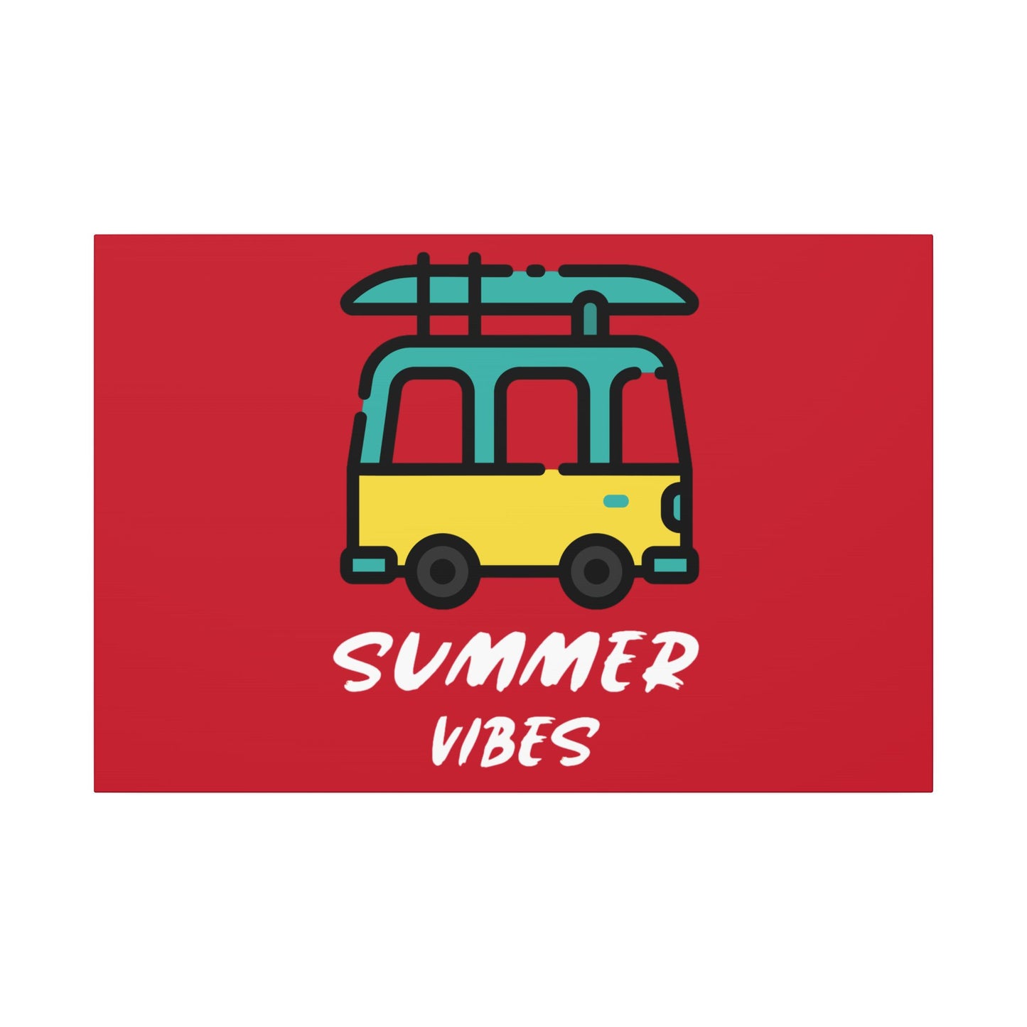 Summer Vibes Canoe on Van. Canvas Gallery Wraps