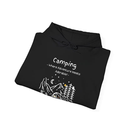 Camping. Where Adventure Meets Adorable. Unisex Hooded Sweatshirt.