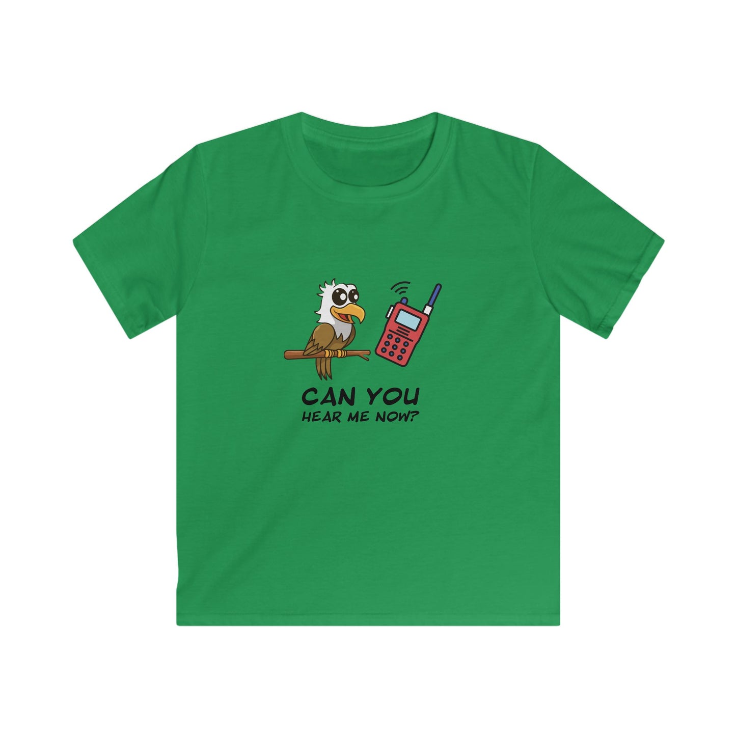 Can You Hear Me Now? Kids Softstyle Tee – Cute Owl Graphic Cotton Shirt