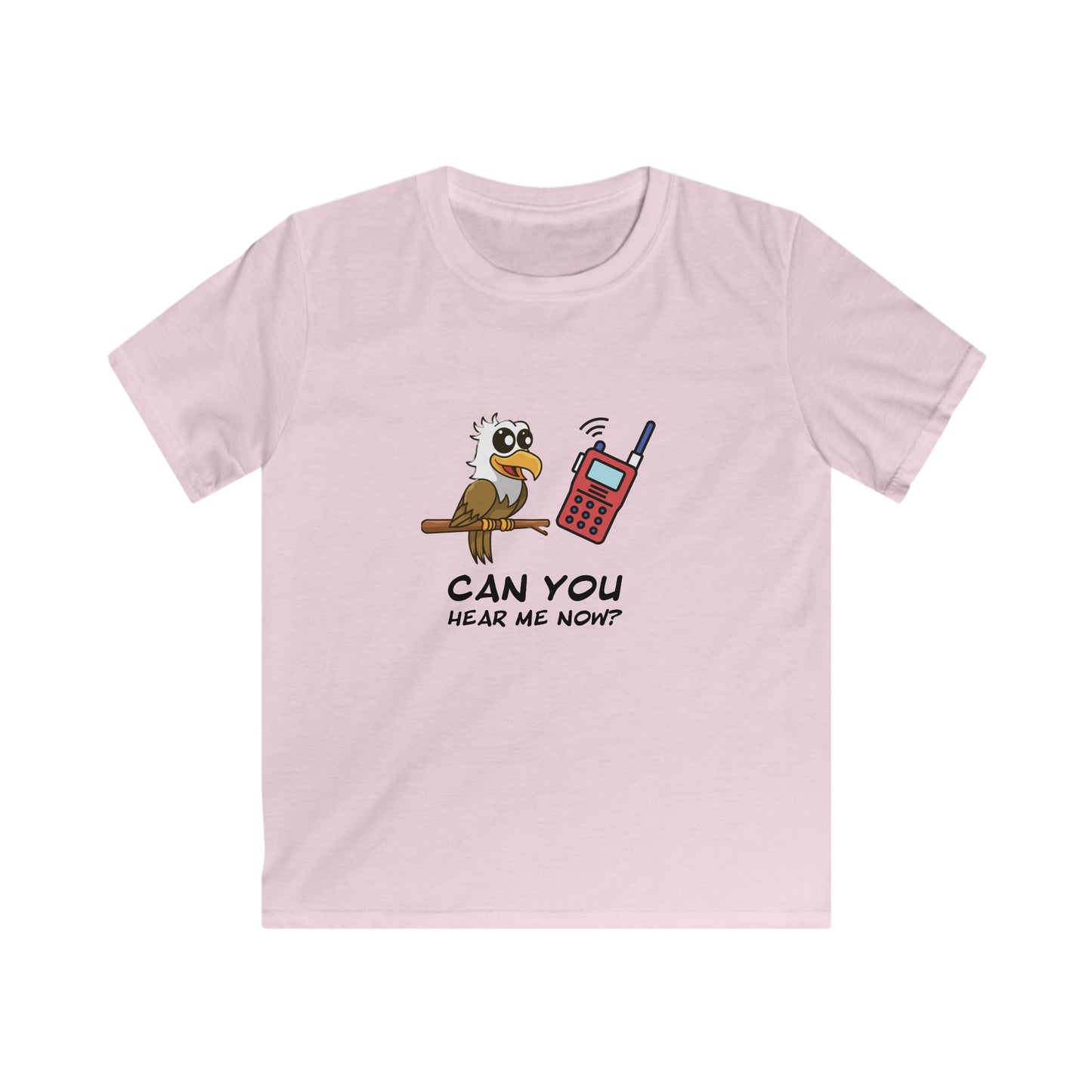 Can You Hear Me Now? Kids Softstyle Tee – Cute Owl Graphic Cotton Shirt