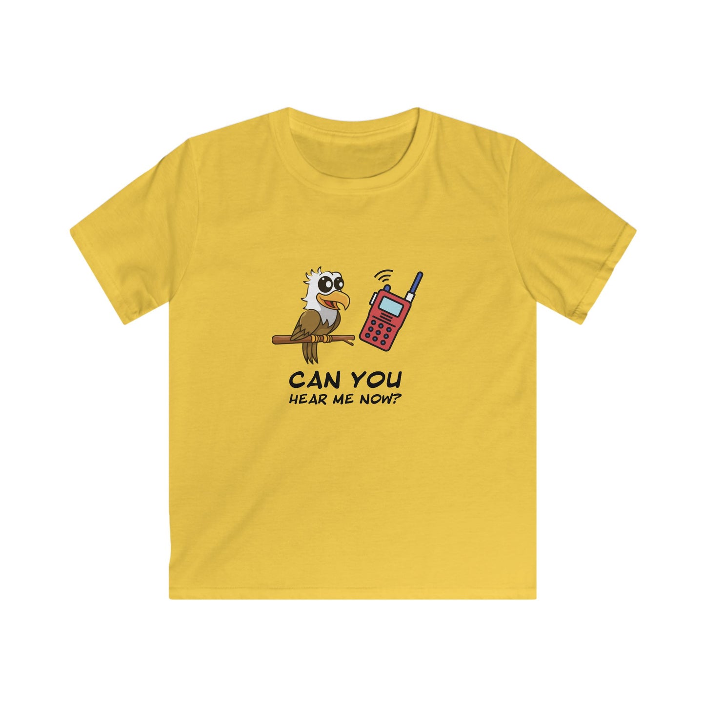 Can You Hear Me Now? Kids Softstyle Tee – Cute Owl Graphic Cotton Shirt