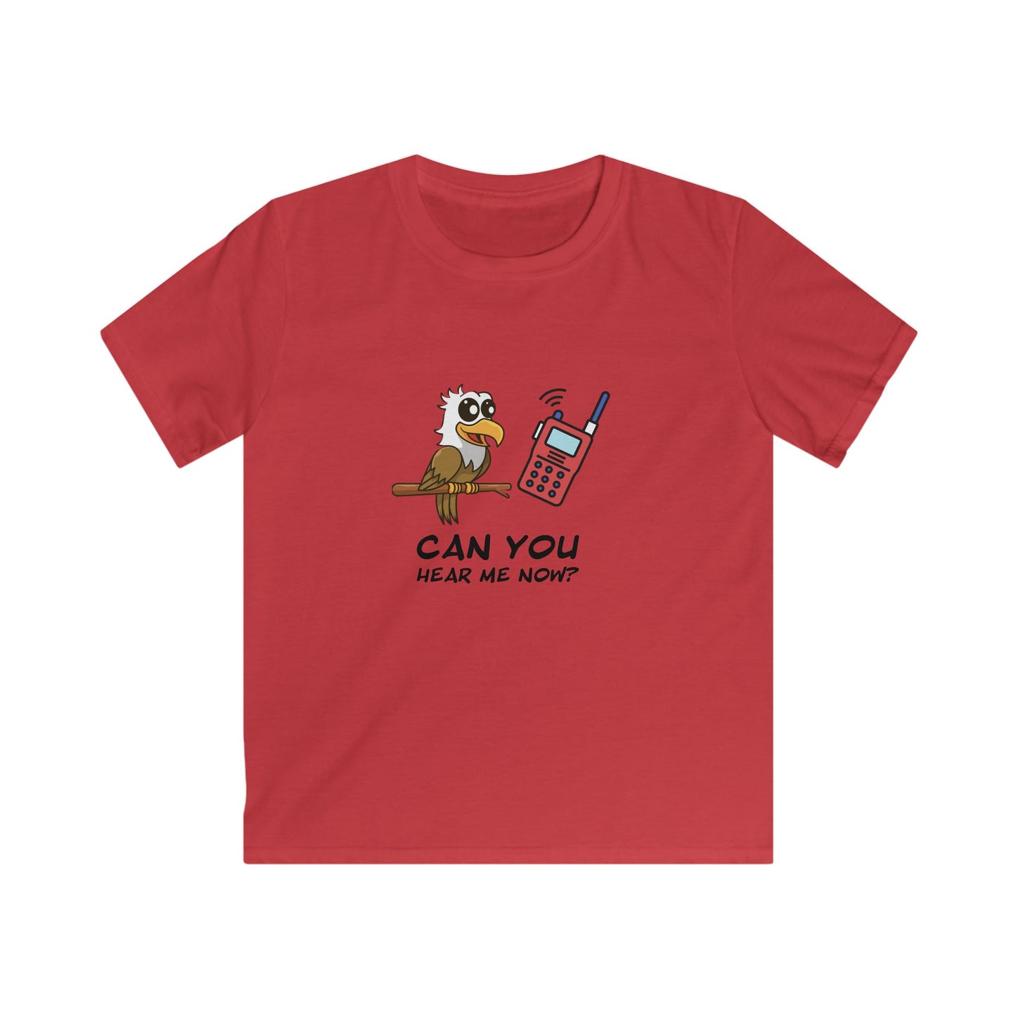 Can You Hear Me Now? Kids Softstyle Tee – Cute Owl Graphic Cotton Shirt