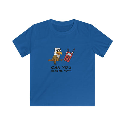 Can You Hear Me Now? Kids Softstyle Tee – Cute Owl Graphic Cotton Shirt