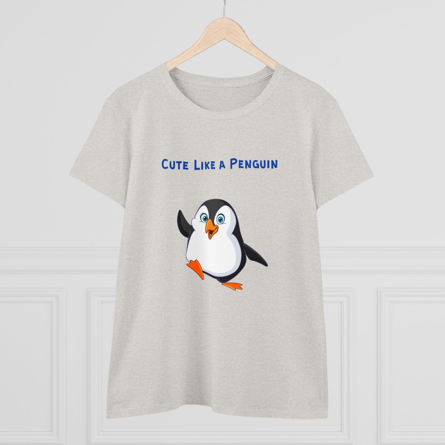 Cute Like a Penguin. Women's Midweight Cotton Tee