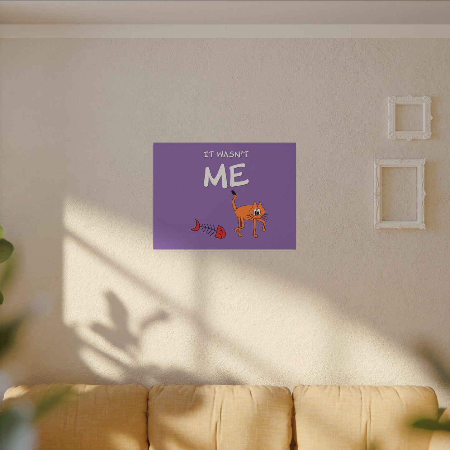 Canvas Print - Funny Cat Leo Saying 'It Wasn't Me'