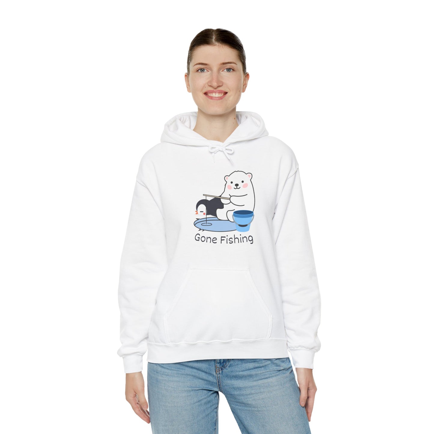 Gone Fishing. Unisex Hooded Sweatshirt.