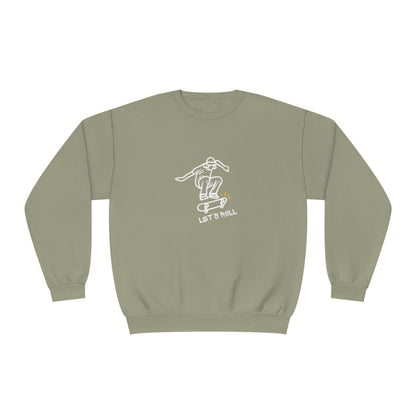 Let's Roll Skateboarder. Unisex NuBlend® Crewneck Sweatshirt