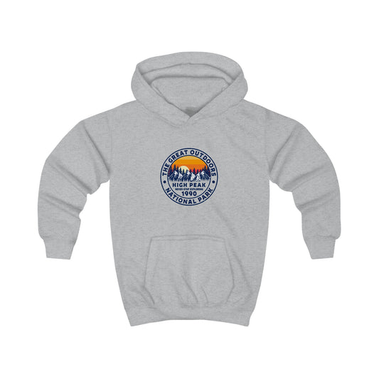 Never Stop Exploring. High Peak National Park. Kids Hoodie