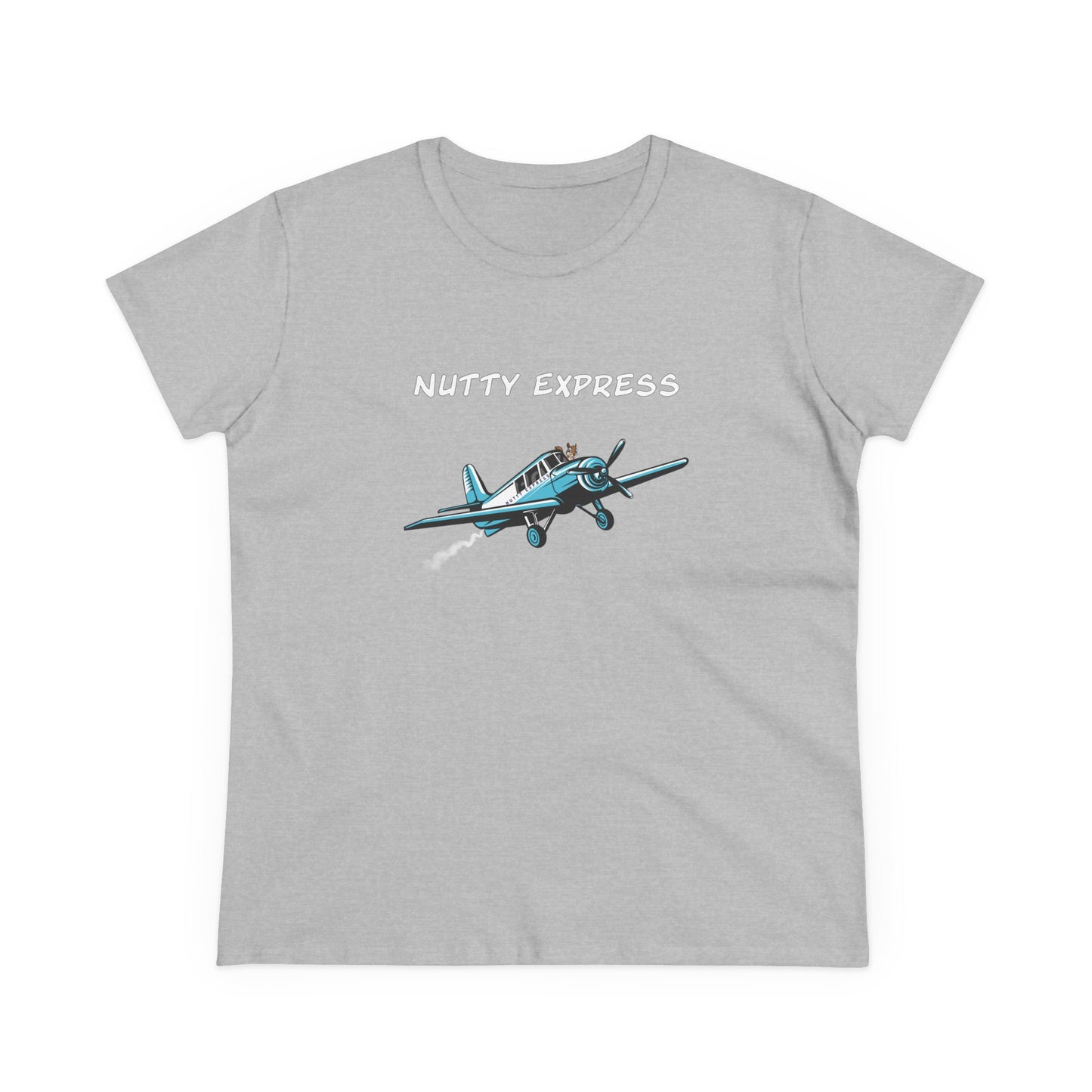 Nutty's Express Delivery. Always On-Time.. Women's Midweight Cotton Tee